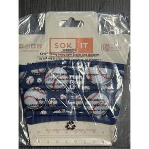 Sok-It Unisex Coffee Sleeve Java Sok Baseball Blue NWT